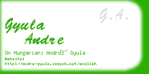 gyula andre business card